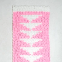 Crochet Wall Hanging - Pink and White 