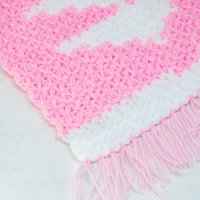 Crochet Wall Hanging - Pink and White 