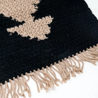 Crochet Wall Hanging - Black and Creamy