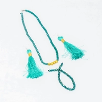 Necklace and Earrings Set - Turquoise and Gold