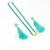 Necklace and Earrings Set - Turquoise and Gold