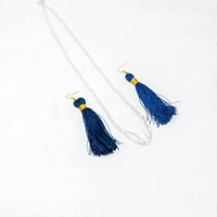 Necklace and Earrings Set - White and Blue