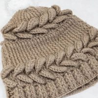 Kids Pom Beanie - Beige