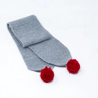 Crochet Kids Scarf - Gray