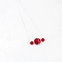 Silk Threads Necklace  - Pink