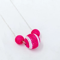 Silk Threads Necklace  - Pink