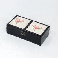 Wooden Box with Multicolor Embroidery 