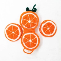 كوسترات كروشيه - بطيخ وبرتقال - برتقال