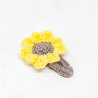 Crochet Hair Clip - Different Designs - Yellow Flower