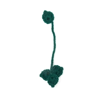 Crochet Bookmark - Orange & Green - Green