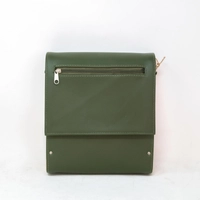 Leather Shoulder Bag - Multicolor - Green