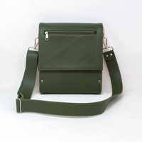 Leather Shoulder Bag - Multicolor - Green