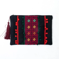 Black Embroidered Clutch - Multi Designs - Design 1