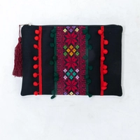 Black Embroidered Clutch - Multi Designs - Design 1