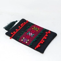 Black Embroidered Clutch - Multi Designs - Design 1