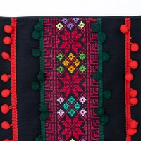 Black Embroidered Clutch - Multi Designs - Design 1