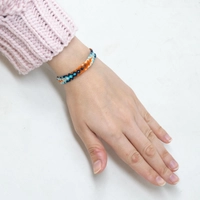 Friendship Bracelet - Orange & Blue