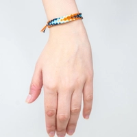 Friendship Bracelet - Orange & Blue