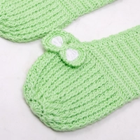 Crochet Slippers - Multicolor - Green
