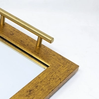 Mirror Tray with Gold Frame