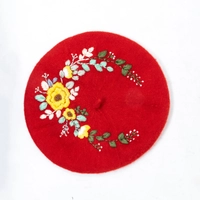 Red Beret - Multi Pattern - Flowers