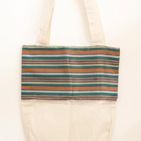 Multi-colored Vertical Striped Tote Bag