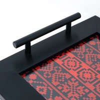 Wooden Tray with Peasant Embroidery