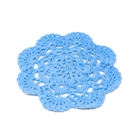 Round Crochet Tablecloth - Multicolor - Beige