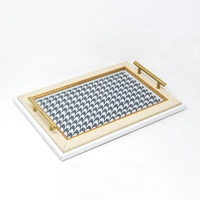 White & Beige Serving Tray