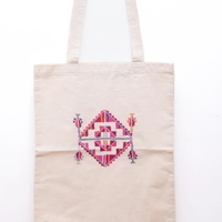 Embroidered Tote Bag - Multi Pattern - Pattern 5