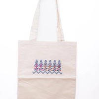 Embroidered Tote Bag - Multi Pattern - Pattern 5