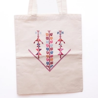 Embroidered Tote Bag - Multi Pattern - Pattern 5