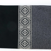 Embroidered Laptop Sleeve - Black & Grey - 13 Inch