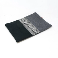 Embroidered Laptop Sleeve - Black & Grey - 13 Inch