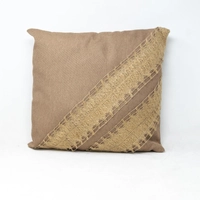 Beige Handmade Cushion Cover