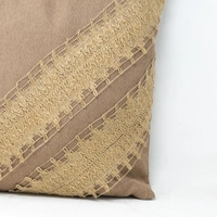 Beige Handmade Cushion Cover