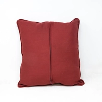 Red Embroidered Cushion Cover - Multi Pattern - Pattern 2 (Black)