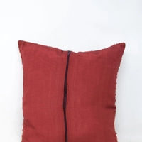 Red Embroidered Cushion Cover - Multi Pattern - Pattern 2 (Black)