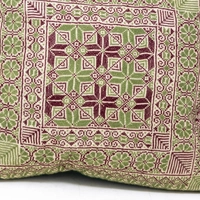 Embroidered Cushion Cover - Multicolor - Brown