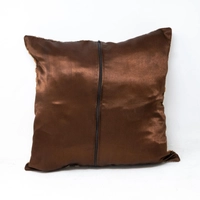 Embroidered Cushion Cover - Multicolor - Brown