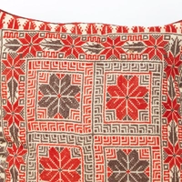 Embroidered Cushion Cover - Multicolor - Brown