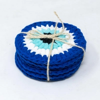 Set of 6 Round Crochet Coasters