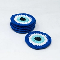 Set of 6 Round Crochet Coasters