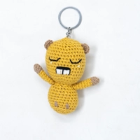 Crochet Squirrel Keychain