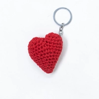 Crochet Heart Keychain