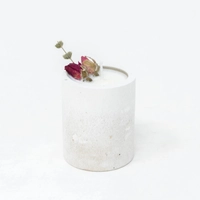 Cylindrical Concrete Candle - Lavender 