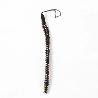 Black Beaded Phone Charm