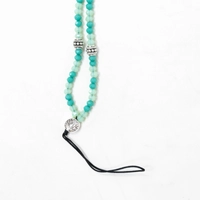 Beaded Phone Charm - Turquoise & Sky Blue