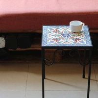 Handmade Ceramic Side Table - Blue Shades