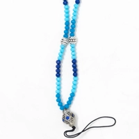 Beaded Phone Charm - Shades of Blue